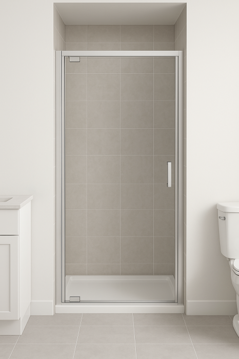 Usa sticla dus batanta 80x185 cm profil crom lucios Cersanit Basic [2]