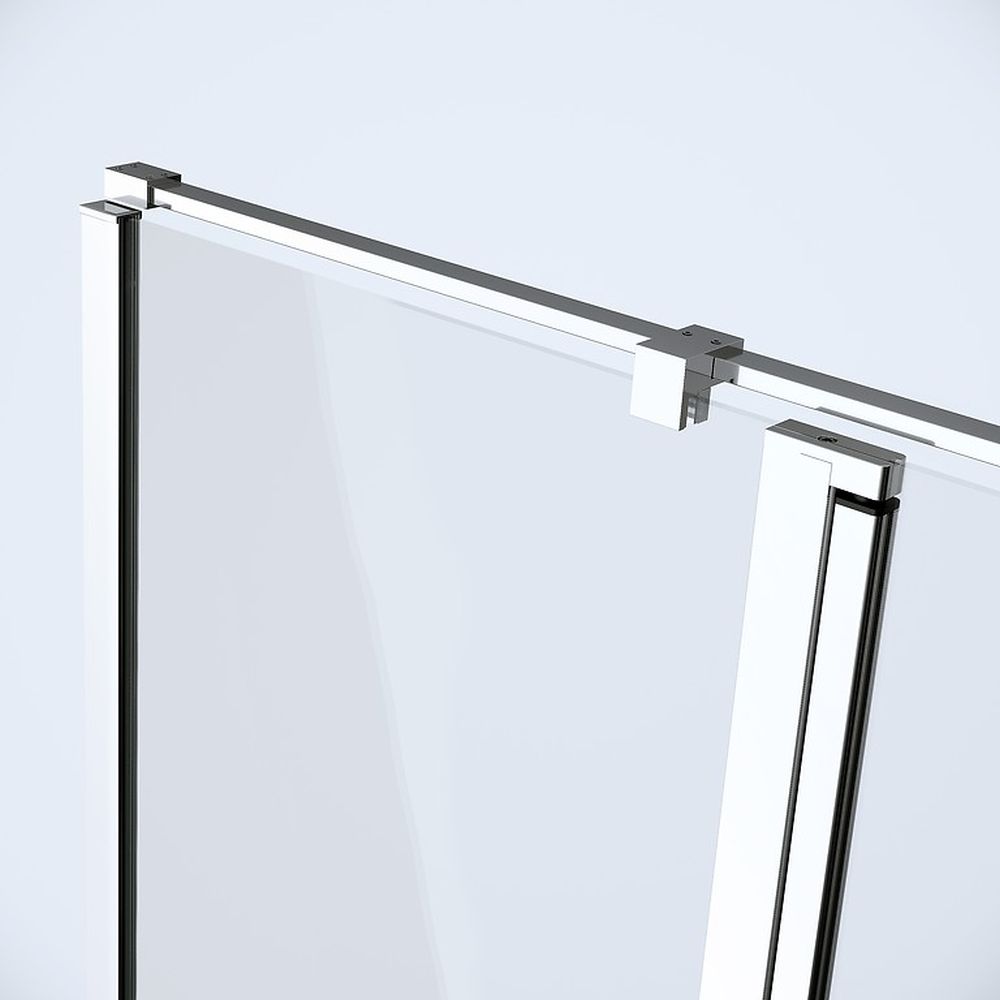 Usa sticla dus batanta 80x195 cm profil crom Cersanit Moduo, montare stanga [2]
