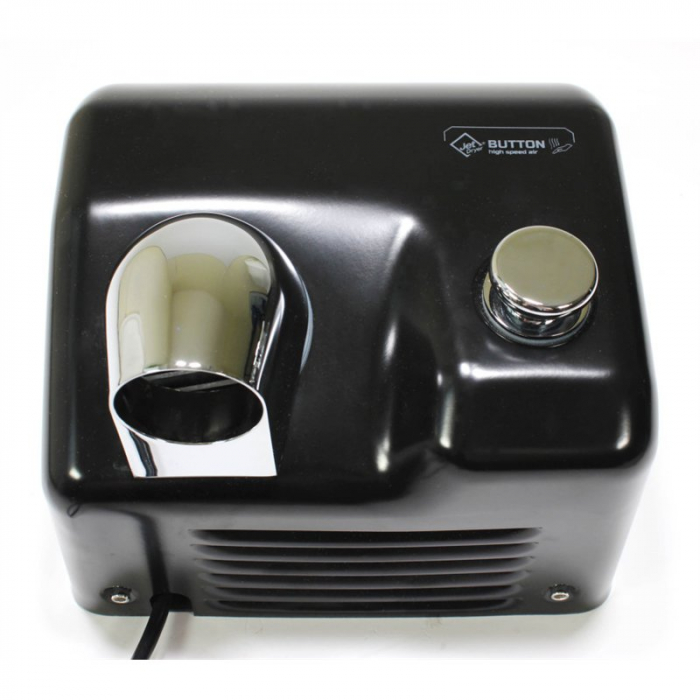 Uscator de maini cu aer cald, negru mat, Jet Dryer BUTTON [2]