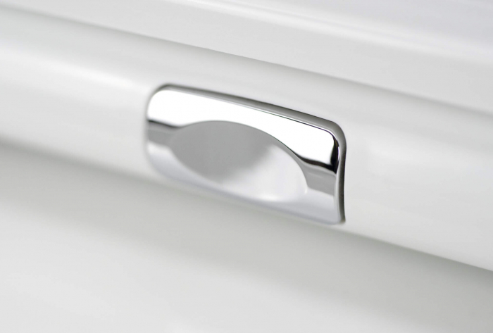 Vas wc compact, alb,  fara bordura, capac cu spăaare turbionara, Deante Jasmin [5]