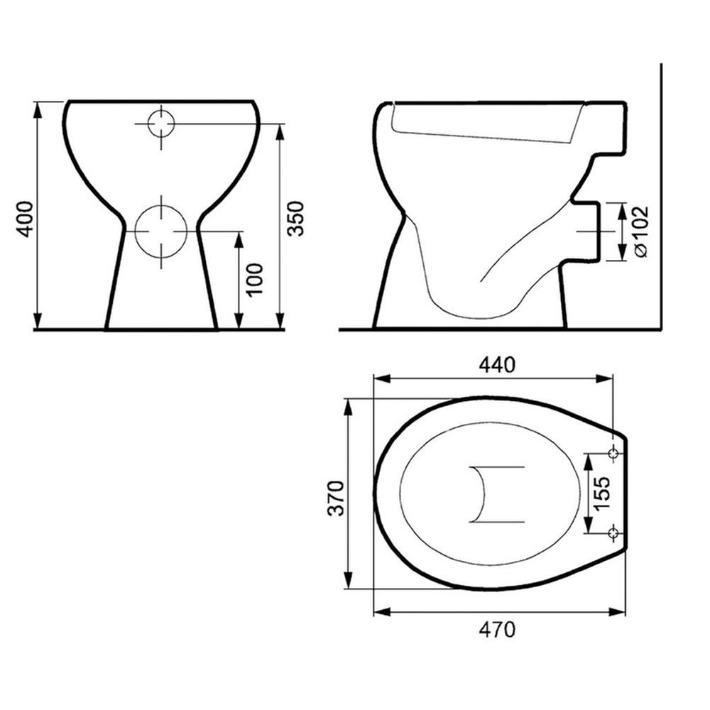 Vas Wc Cersanit cu iesire orizontala, Roma New [4]