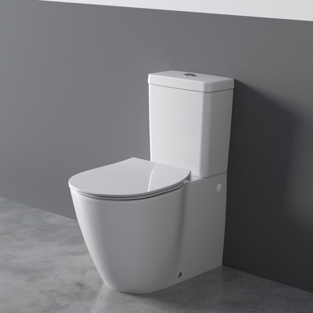 Vas wc stativ Ideal Standard Connect II AquaBlade alb lucios back to wall [5]