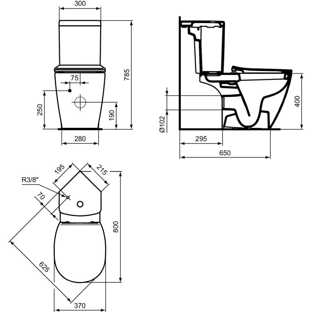 Vas wc stativ Ideal Standard Connect alb lucios [5]