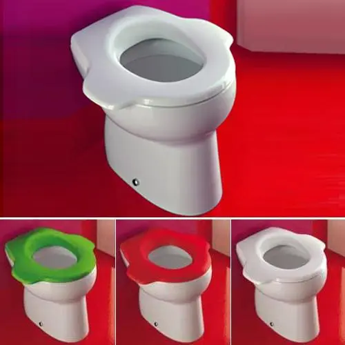 Vas wc pentru copii, stativ, 295x385 mm, alb, cu evacuare orizontala, Laufen Florakids [2]