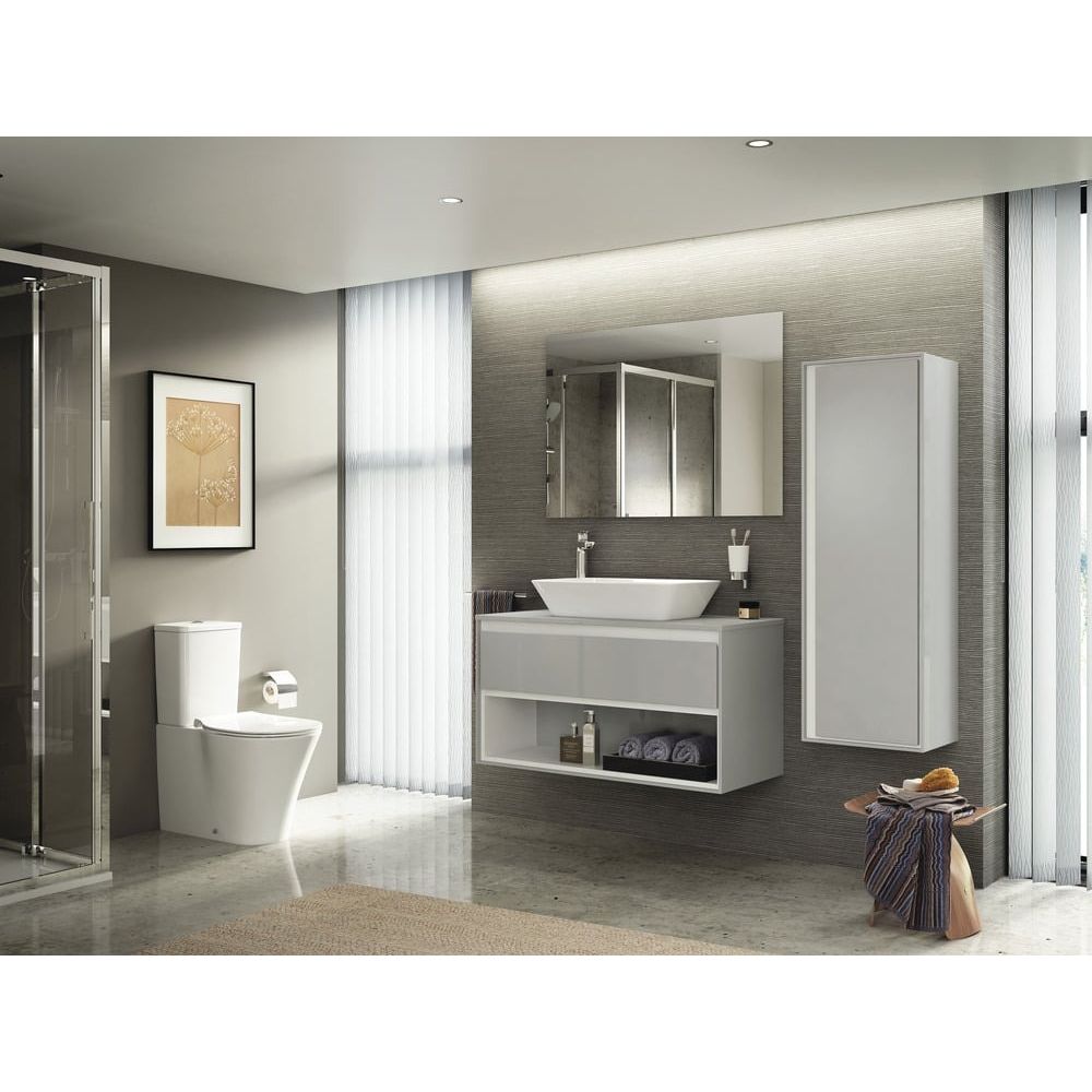 Vas wc stativ Ideal Standard Connect Air AquaBlade alb lucios back to wall cu rezervor si capac inclus [5]