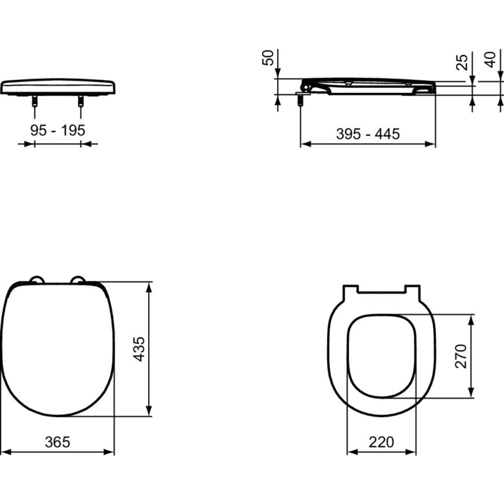 Vas wc stativ Ideal Standard Connect II AquaBlade alb lucios back to wall cu rezervor si capac inclus [5]