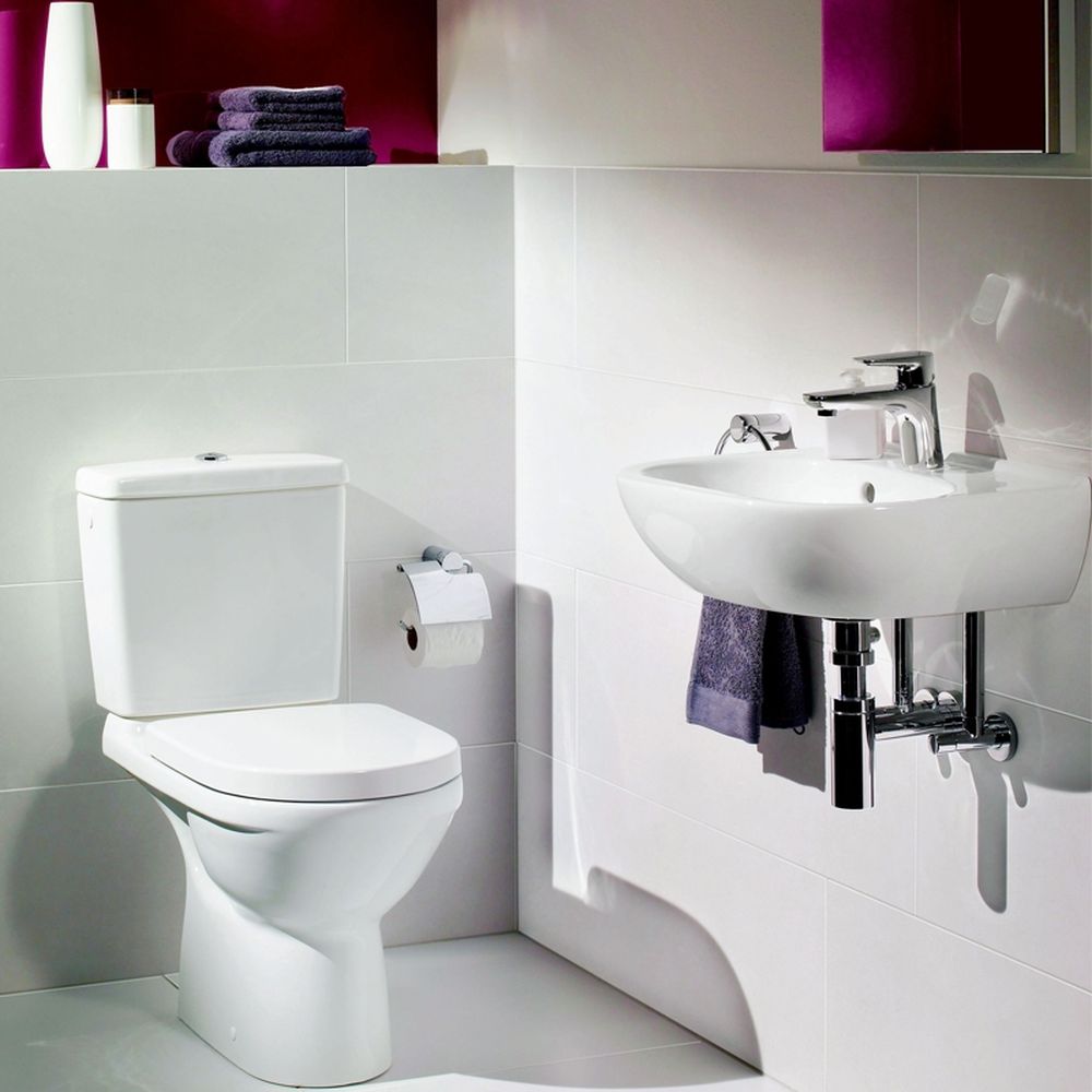 Vas wc stativ monobloc, direct flush, rotund, alb, O.Novo, Villeroy & Boch [4]