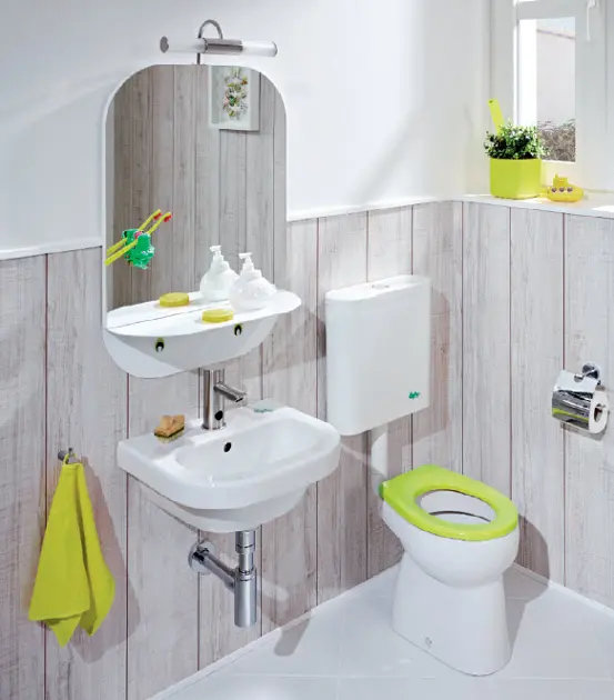 Vas wc stativ pentru copii, evacuare verticala, alb, Jika Baby [2]