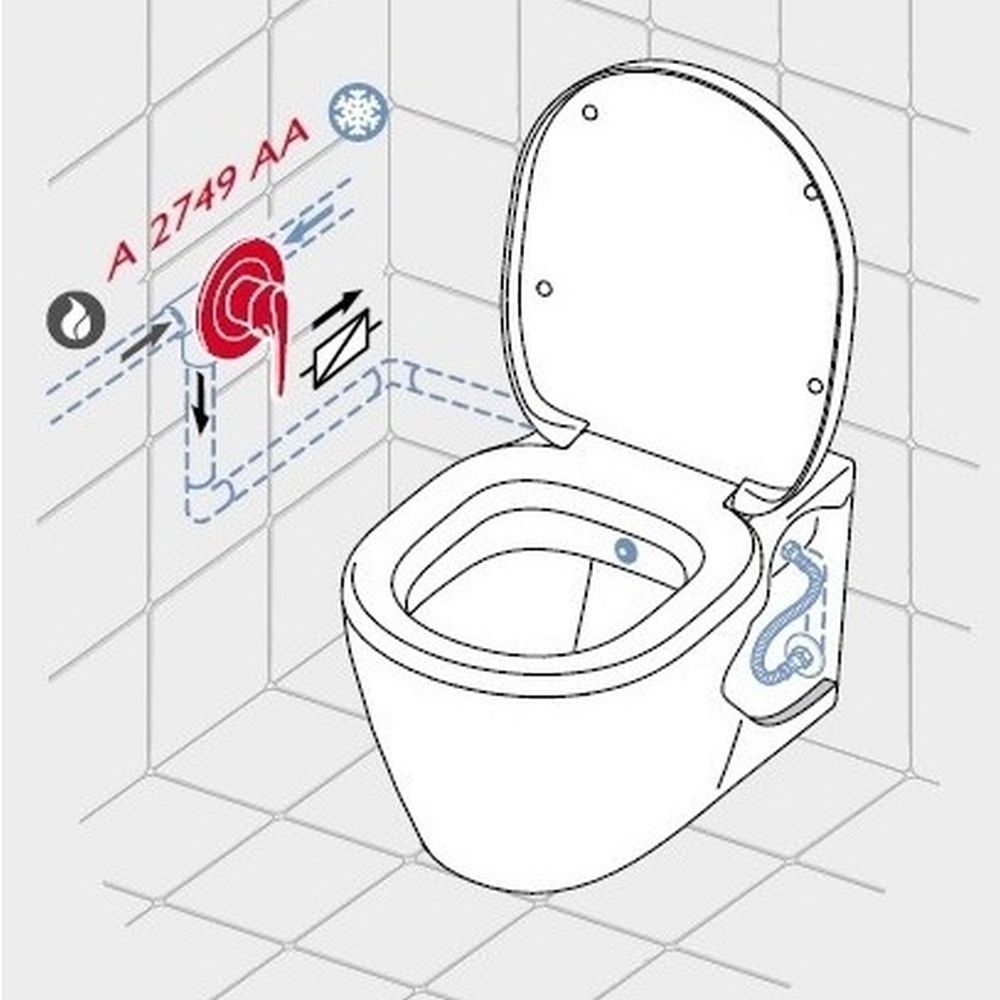 Vas wc stativ rimless Ideal Standard i.life B cu functie bideu, rezervor si capac slim inclus [3]