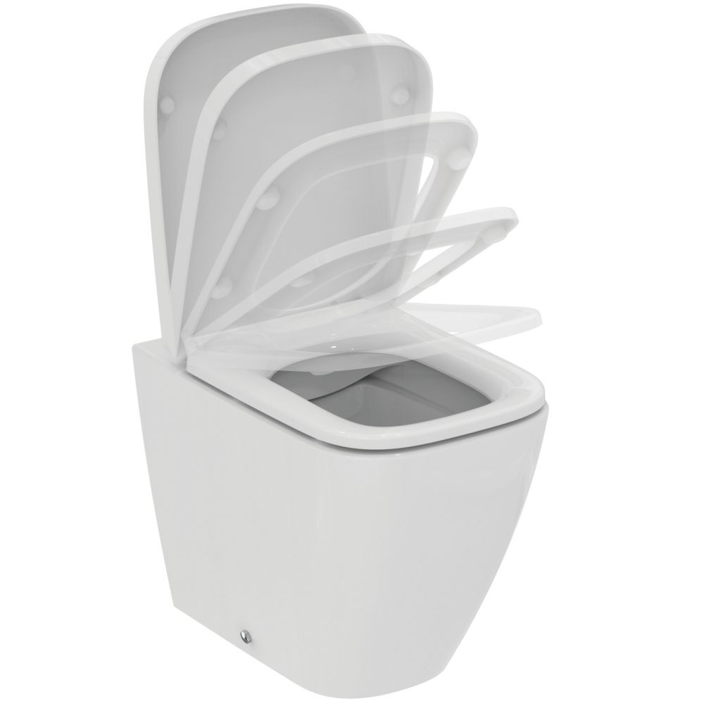 Vas wc stativ rimless plus Ideal Standard i.life B alb lucios back to wall cu capac inclus [3]