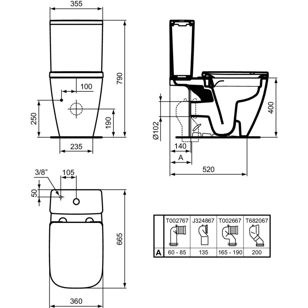 Vas wc stativ rimless plus Ideal Standard i.life B alb lucios cu rezervor si capac inclus [7]