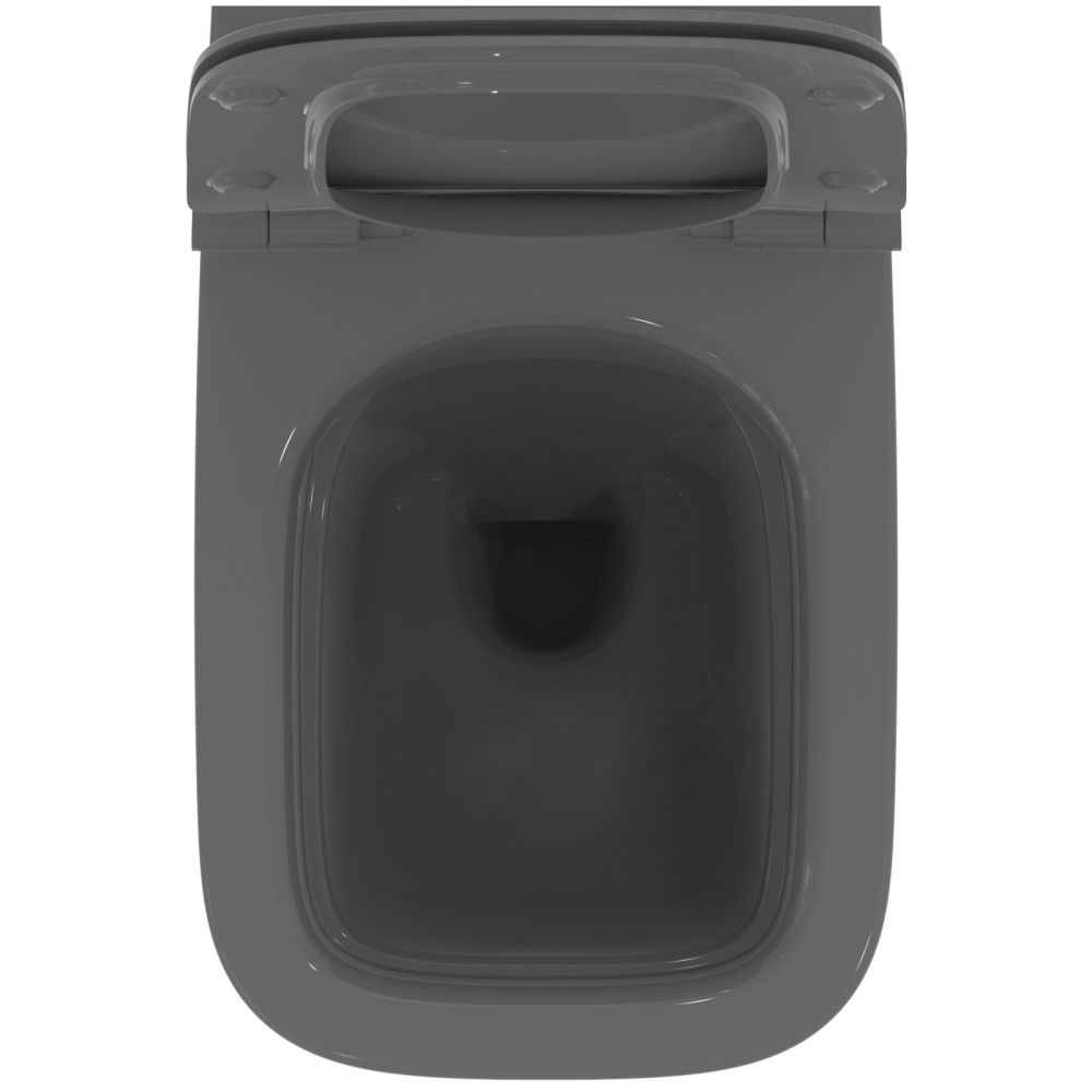 Vas wc stativ rimless plus Ideal Standard i.life B gri lucios back to wall cu capac inclus [5]