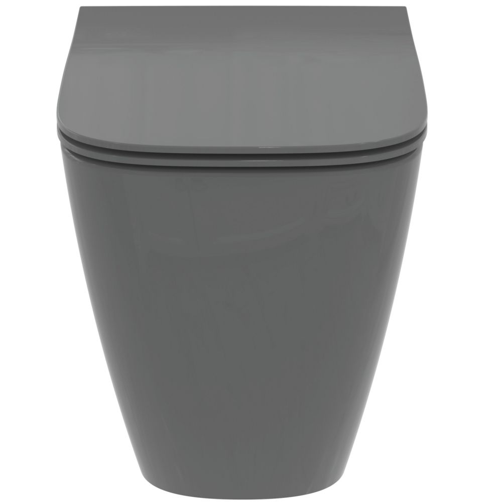 Vas wc stativ rimless plus Ideal Standard i.life B gri lucios back to wall cu capac inclus [2]