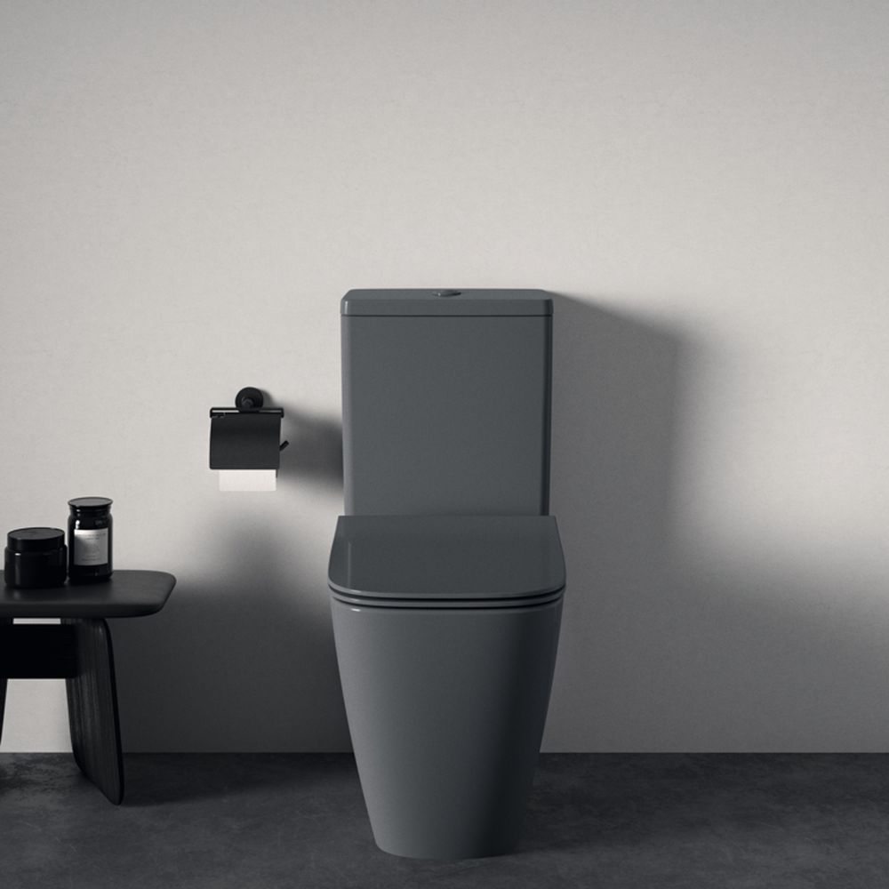 Vas wc stativ rimless plus Ideal Standard i.life B gri lucios cu rezervor si capac inclus [5]