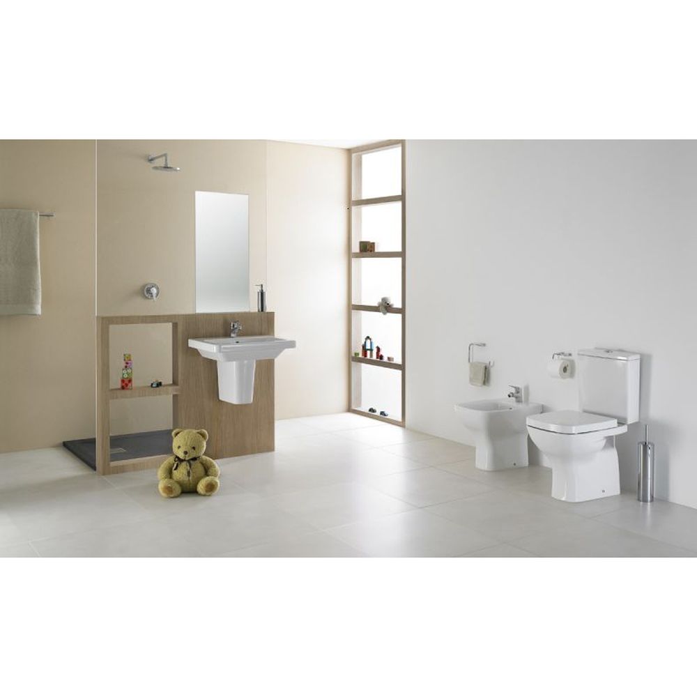 Vas wc stativ Gala Street Square Dual pentru rezervor aparent, alb [3]