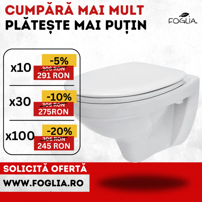 Vas Wc suspendat alb Cersanit, Terra