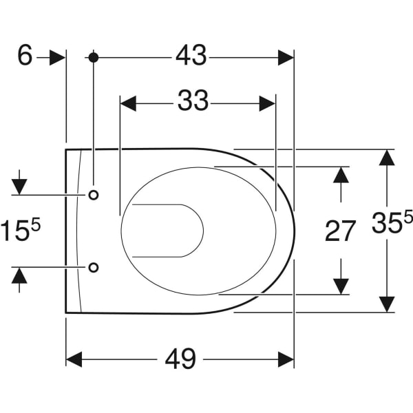 Vas wc suspendat alb oval Geberit iCon XS [2]