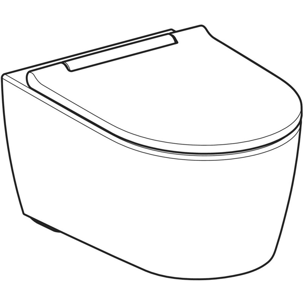 Vas wc suspendat, One, cu capac si spalare TurboFlush, alb, Geberit [2]