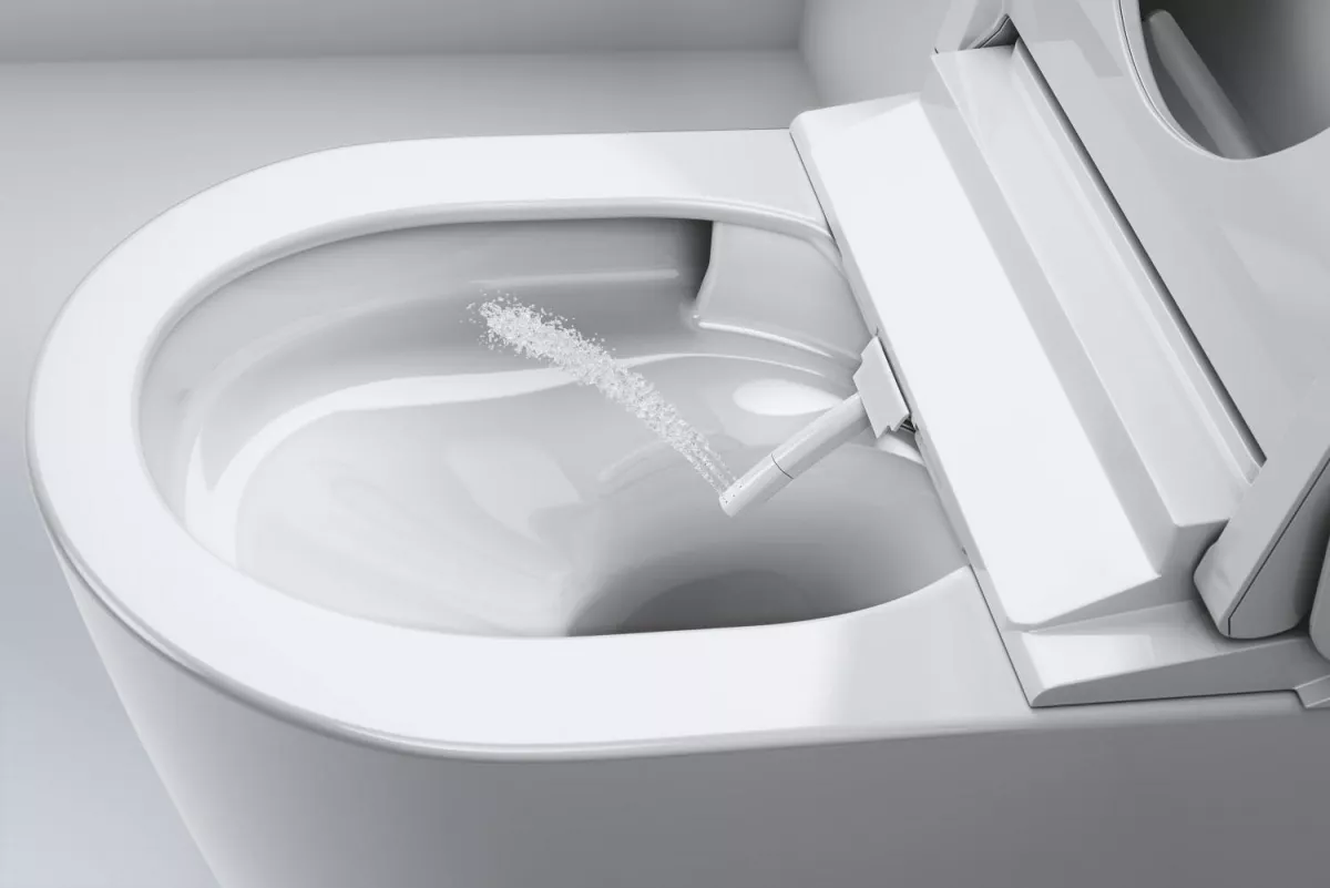 Vas wc suspendat cu functie de bideu, rimless cu capac soft close, Grohe Sensia [4]