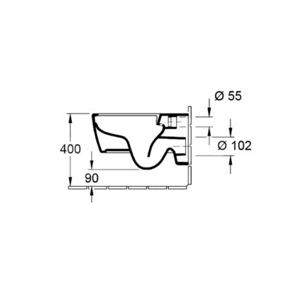 Vas wc suspendat direct flush, cu capac quick release, soft close, Avento, alb, Villeroy & Boch [6]