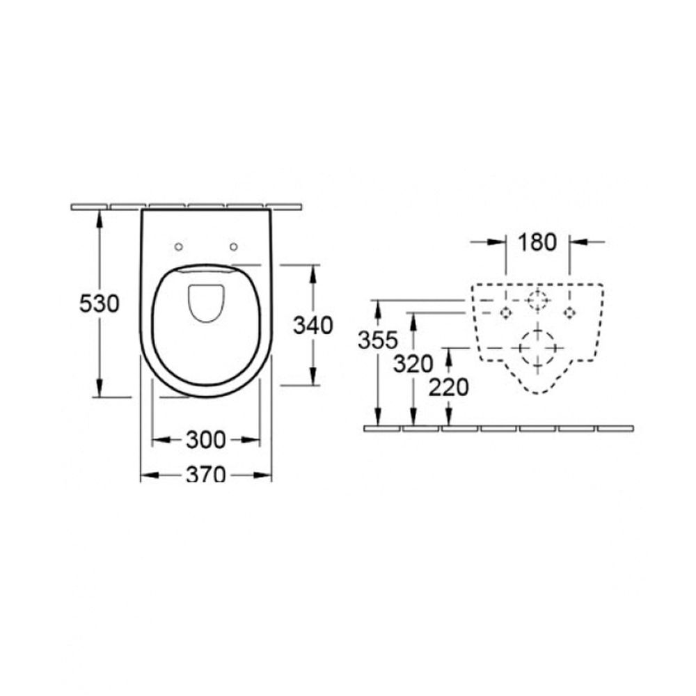 Vas wc suspendat direct flush, cu capac quick release, soft close, Avento, alb, Villeroy & Boch [5]