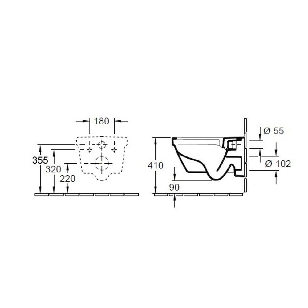Vas Wc suspendat, direct flush, Venticello, alb, Villeroy & Boch [6]