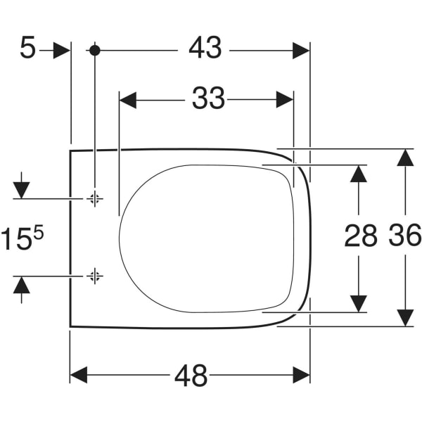 Vas wc suspendat dreptunghiular alb Geberit Selvona Compact, cu spalare verticala [3]