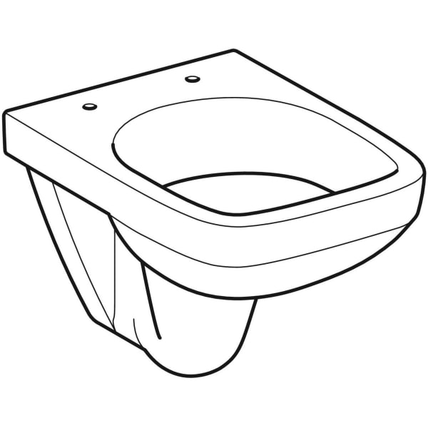 Vas wc suspendat dreptunghiular alb Geberit Selvona Compact, cu spalare verticala [2]