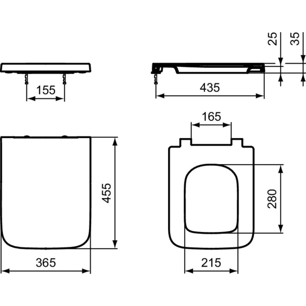 Vas wc suspendat Ideal Standard Blend Cube AquaBlade alb lucios cu capac soft close inclus [9]