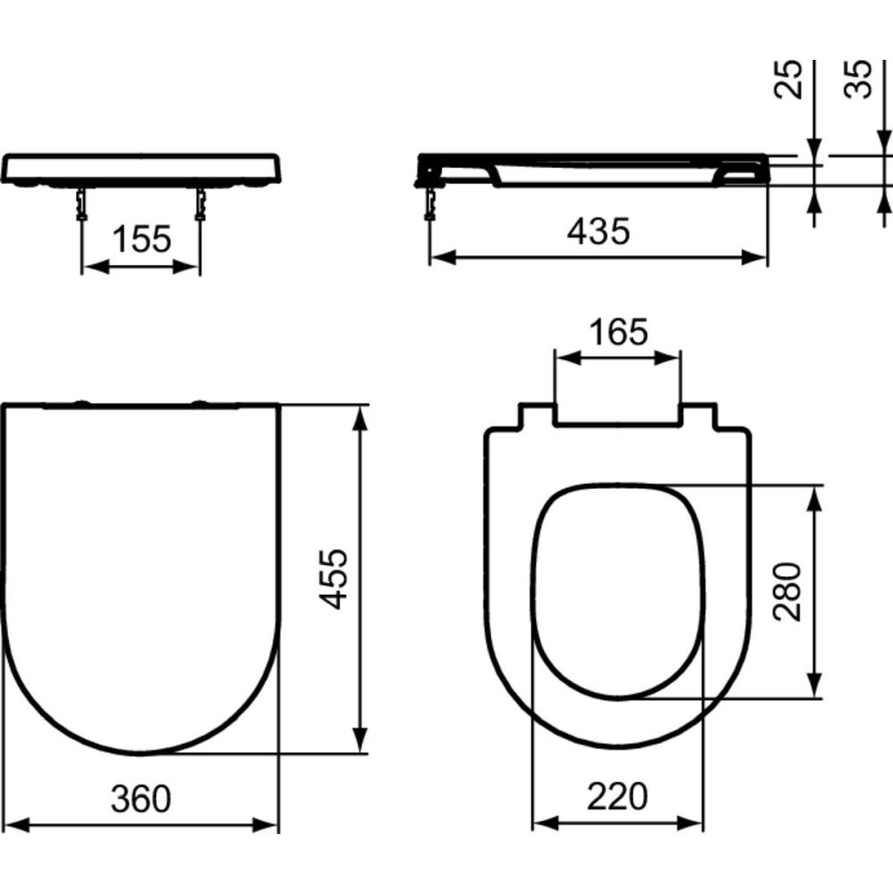 Vas wc suspendat Ideal Standard Blend Curve AquaBlade alb lucios cu capac inclus [10]
