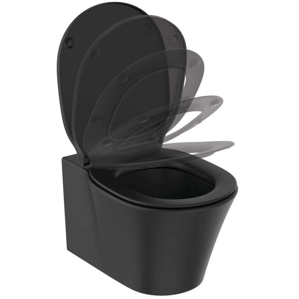 Vas wc suspendat Ideal Standard Connect Air AquaBlade negru mat cu capac soft close inclus [2]