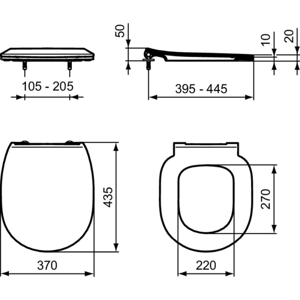 Vas wc suspendat Ideal Standard Connect alb lucios cu capac soft close inclus [4]