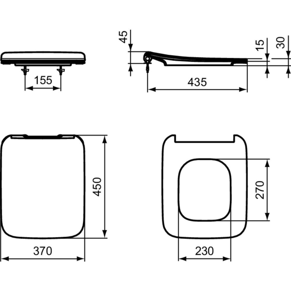 Vas wc suspendat Ideal Standard Strada II AquaBlade alb lucios cu capac soft close inclus [8]