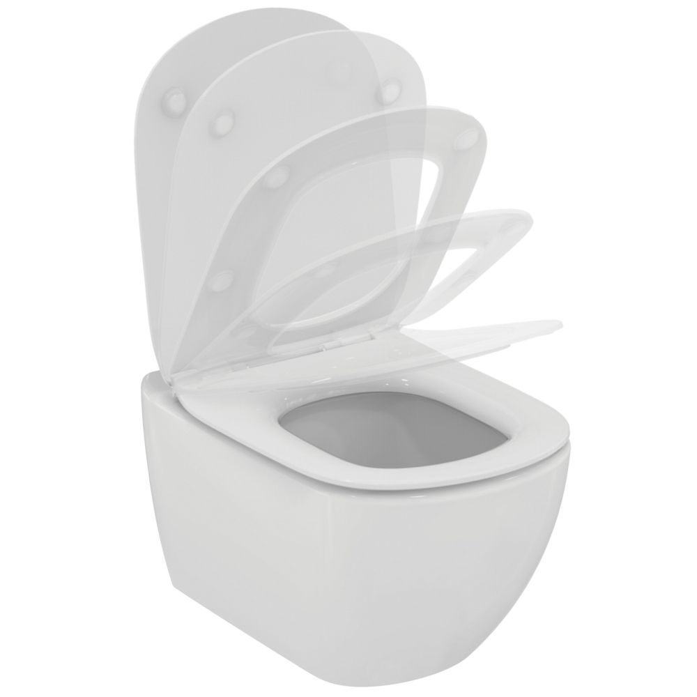 Vas wc suspendat Ideal Standard Tesi AquaBlade alb lucios cu capac inclus [2]