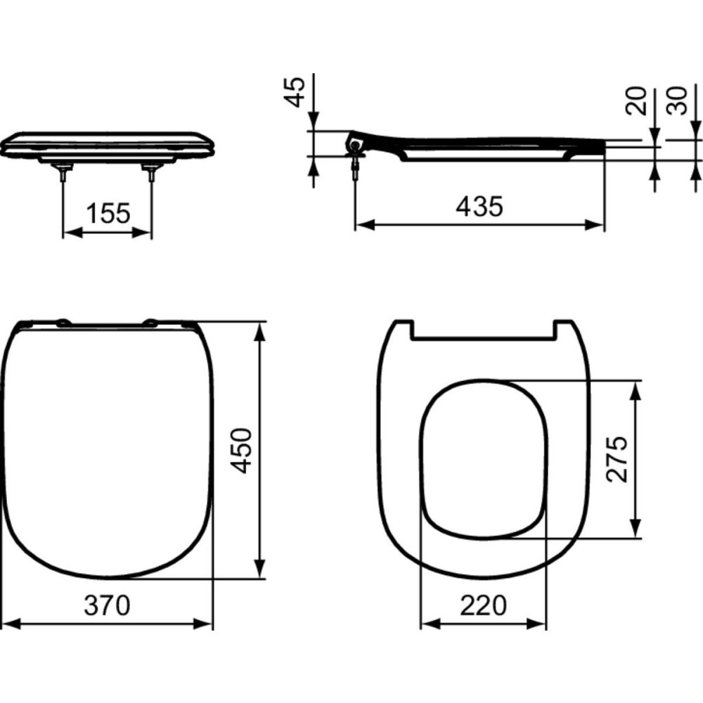 Vas wc suspendat Ideal Standard Tesi AquaBlade alb lucios cu capac inclus [5]