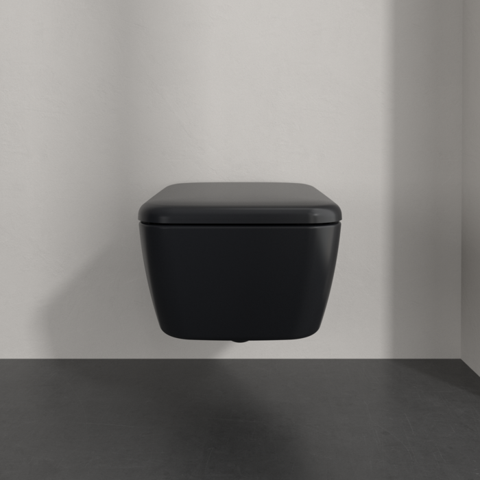 Vas wc suspendat, negru, evacuare orizontala, capac inclus, Villeroy & Boch Skyla TwistFlush [2]