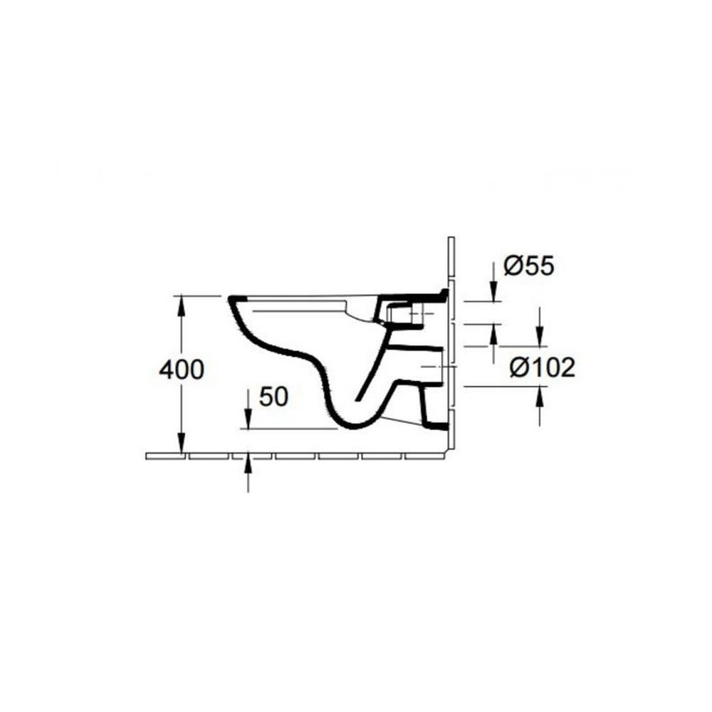 Vas wc suspendat O.Novo, alb, Villeroy & Boch [5]