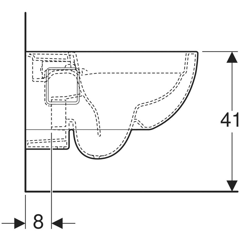 Set vas WC suspendat semirotund, rimless, cu capac soft close din duroplast, alb, Geberit Selnova [3]