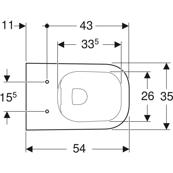 Vas wc suspendat rimless, alb lucios, Geberit Smyle Square [3]