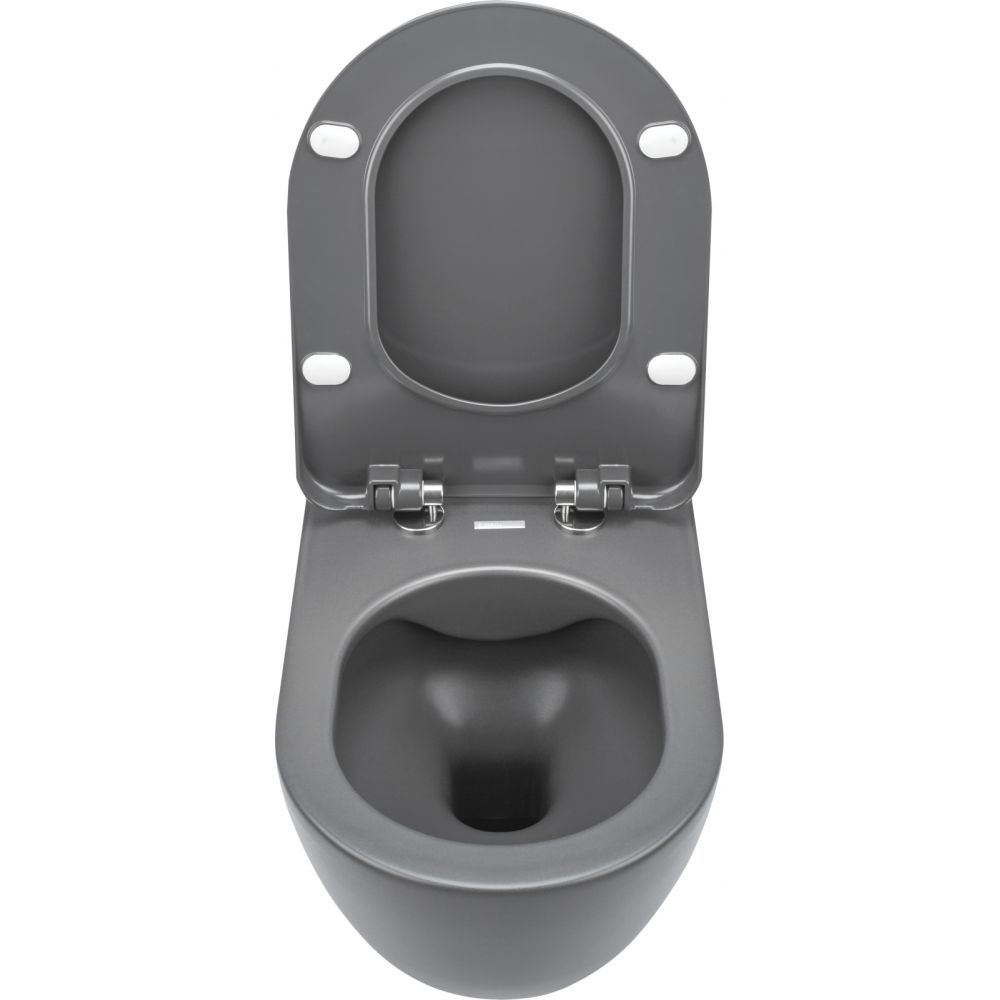 Vas wc suspendat rimless antracit mat Deante Peonia cu capac soft close inclus [3]