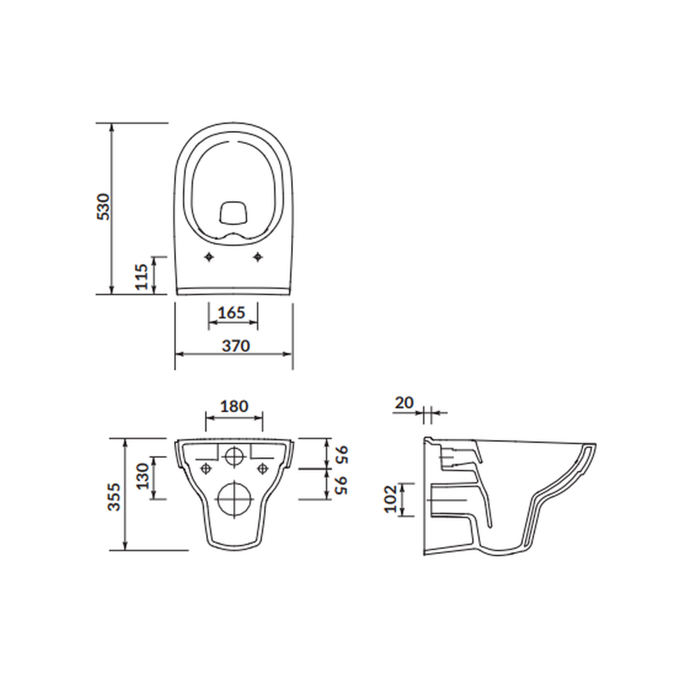 Vas wc suspendat rimless Cersanit City New, alb [4]