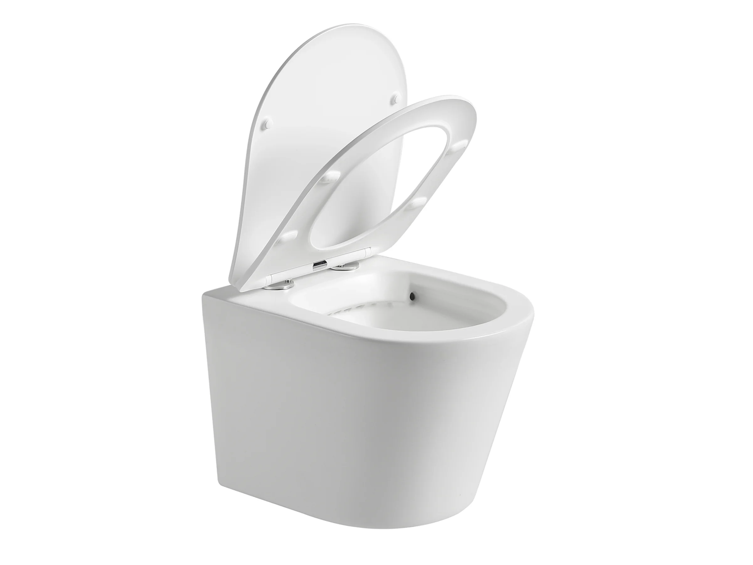 Vas wc suspendat rimless cu capac quick release si soft close, alb, Fluminia Clementina [4]