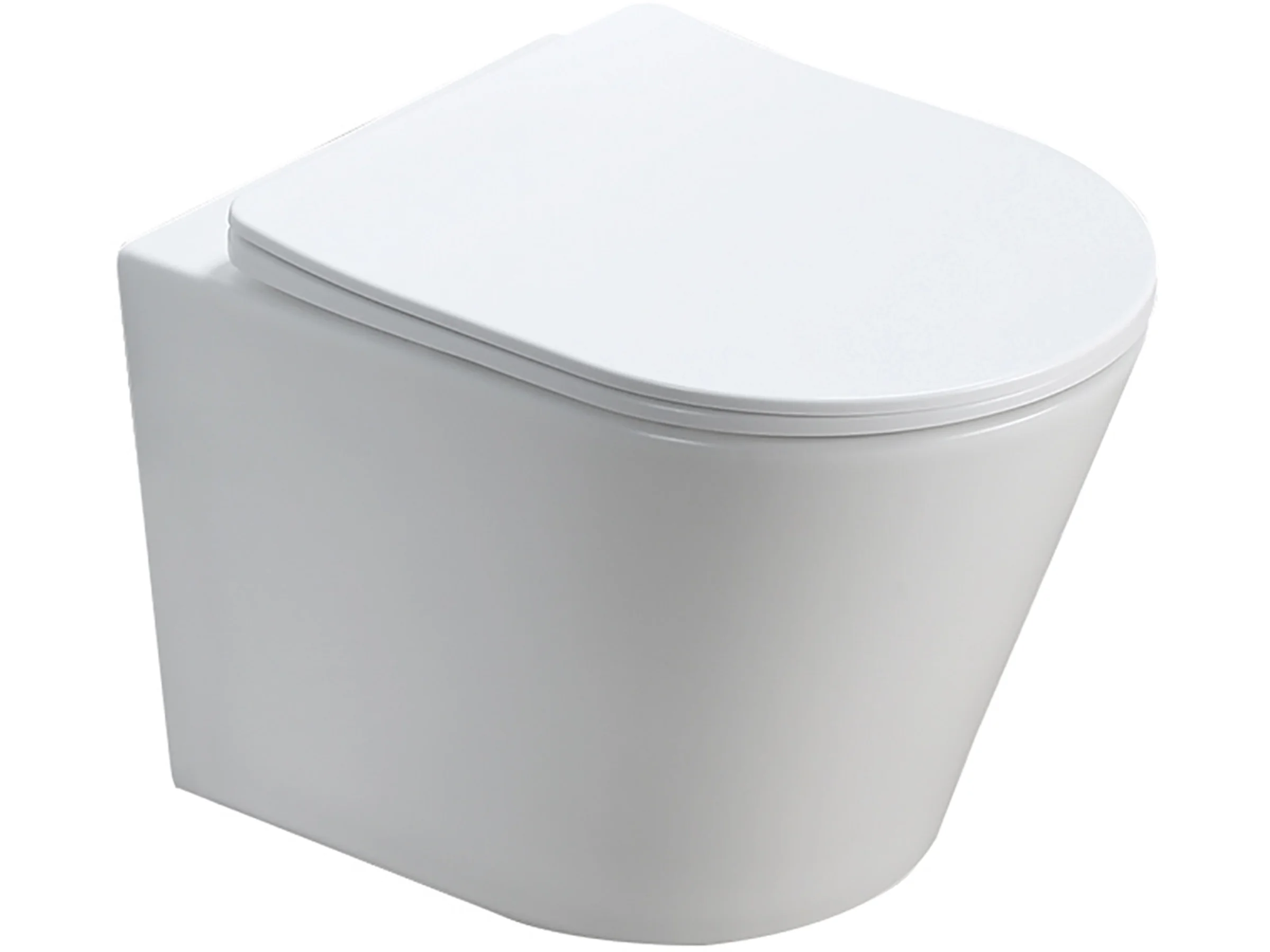 Vas wc suspendat rimless cu capac quick release si soft close, alb, Fluminia Clementina [2]