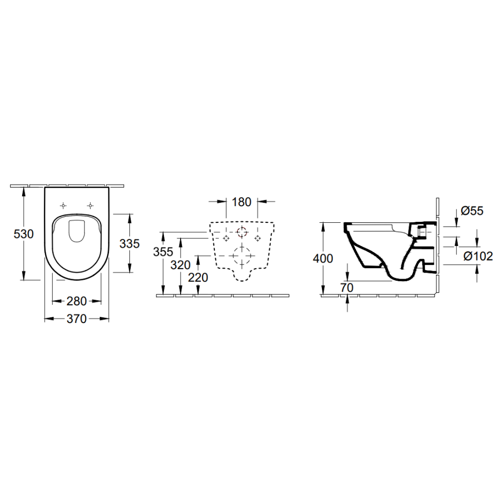 Vas wc suspendat rimless cu capac soft close Villeroy & Boch, Architectura [10]