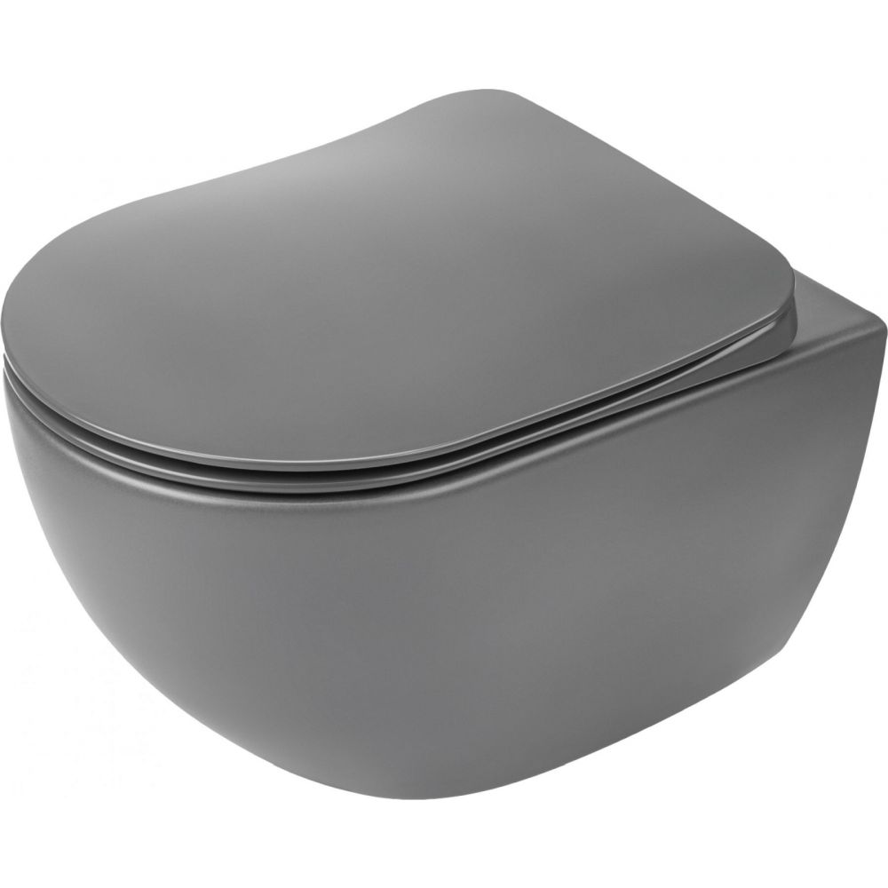 Vas wc suspendat rimless culoare gri mat Deante Peonia [2]
