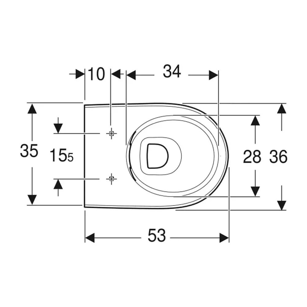 Set vas wc suspendat rimless cu capac soft close din duroplast, alb, Geberit Selnova Premium [4]