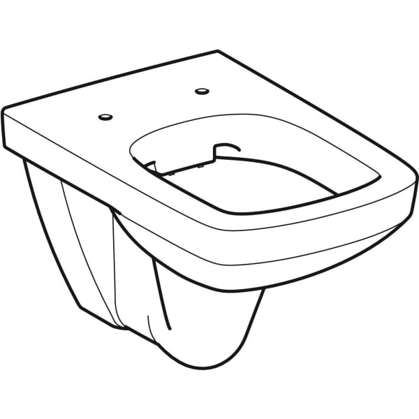 Vas WC suspendat rimless Geberit Selnova Square, alb, cu spalare verticala [2]