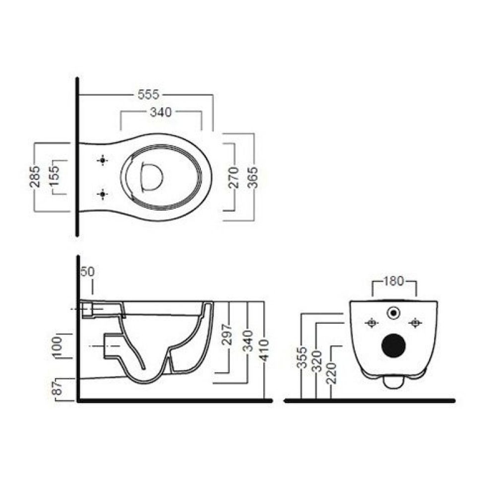 Vas Wc suspendat rimless Hatria Le Fiabe culoarea alba [6]