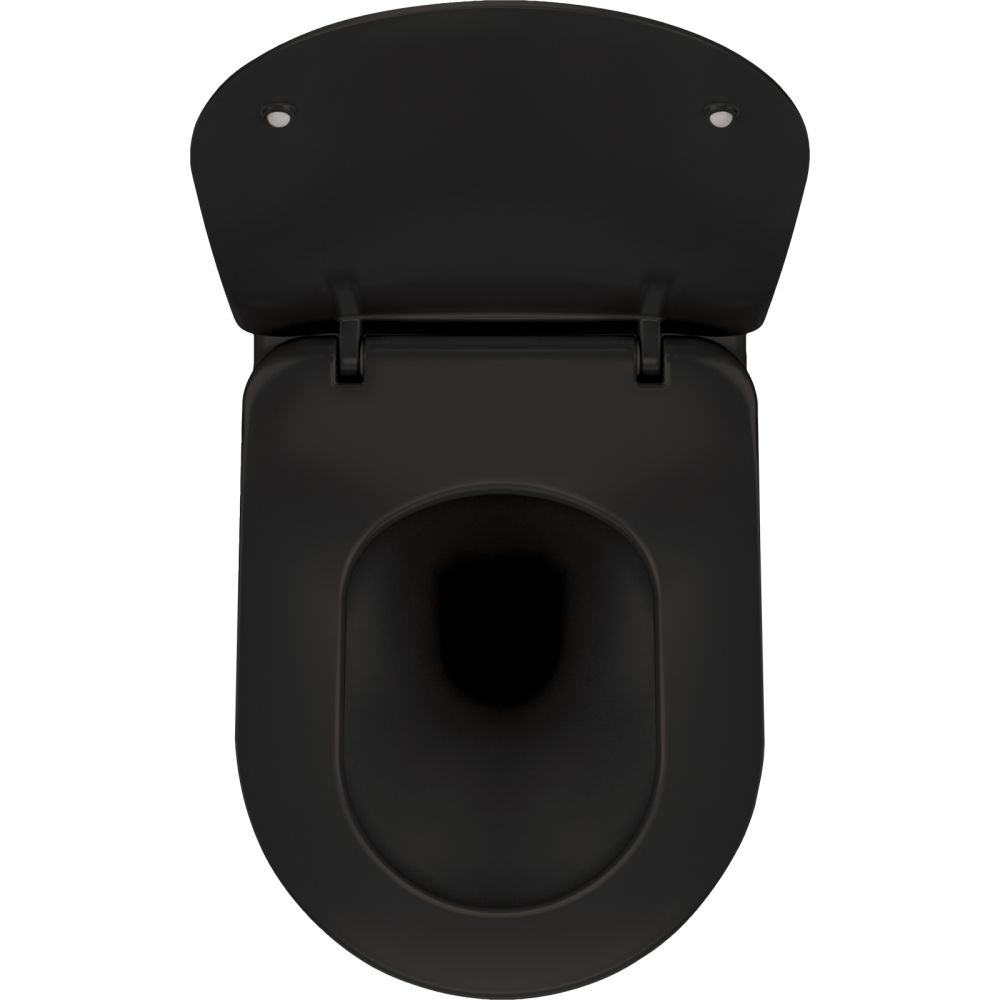 Vas wc suspendat rimless negru mat Deante Peonia cu capac soft close inclus [5]