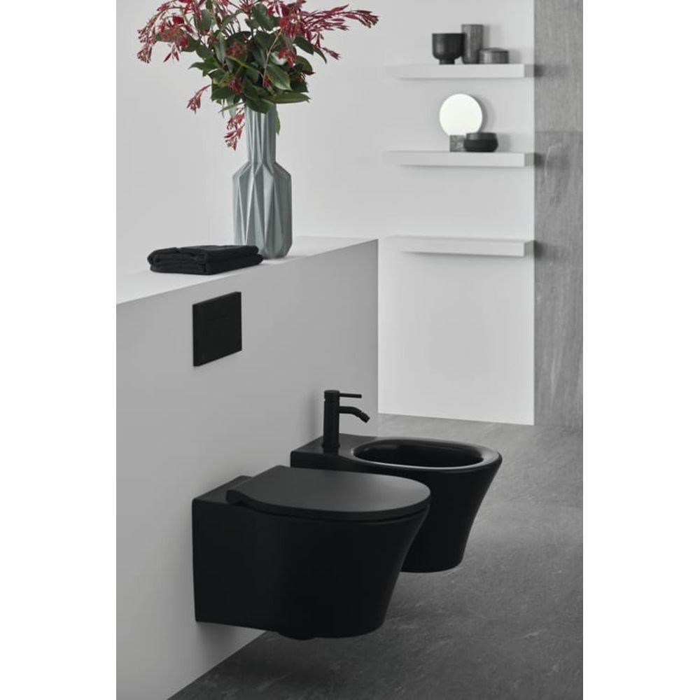 Vas wc suspendat rimless plus Ideal Standard Connect Air negru mat cu capac inclus [6]
